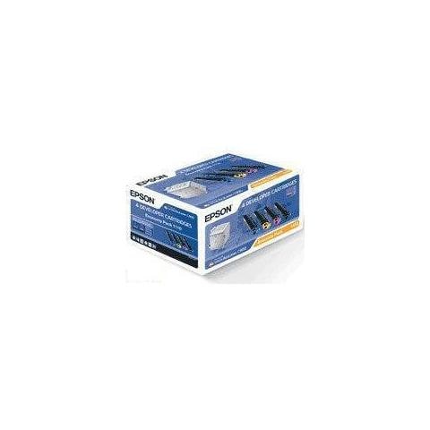 C13S051110 Toner Originale Nero Ciano Magenta Giallo per C1900 Capacità 1500 Pagine Confezione 4 pezzi - Foto 1