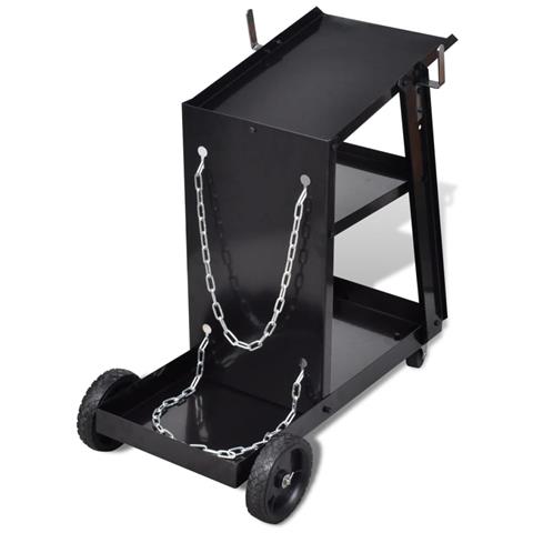 Carrello Di Saldatura Nero Con 3 Ripiani - Foto 2