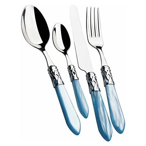 Posate Aladdin, Set 24 Pz. Scatola Compact - Azzurro Cromata - Foto 1