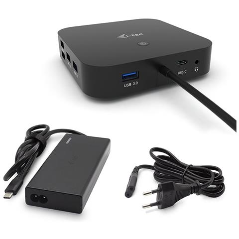 Docking Station Universale 4K 5x USB 3.2 Dual Display Nero + Power Delivery 65W + Caricabatterie Universale 77W - Foto 1
