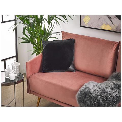 Cuscino Decorativo Tinta Unita Ehnar 42 X 42 Cm Nero - Foto 10