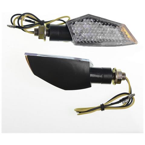 Coppia Frecce Moto Led Universali Indicatori Direzione Touring Naked Nero - Foto 1