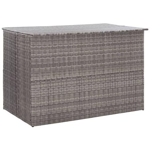 Baule da Giardino Grigio 150x100x100 cm in Polyrattan - Foto 1