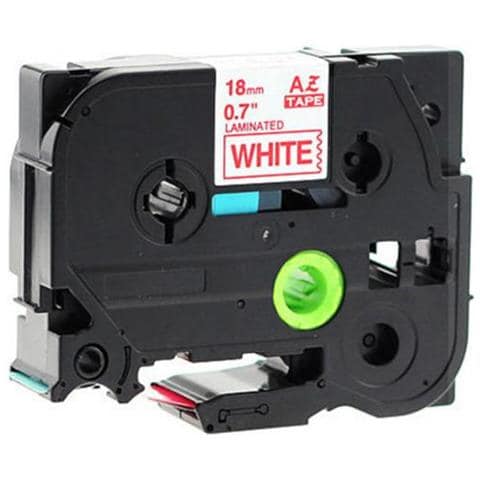 Cassetta Nastro Tz-242 Tze-242 Laminato Compatibile Brother Testo Rosso Su Bianco 18mmx8mt Tz242 Laminato Alta Qualita' - Foto 1