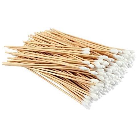 300 Pcs Tamponi Di Cotone Biodegradabile Lungo Manico Di Legno Cotton Buds Per Pulizia Lucidatura Arti Gioielli E Mestieri Lapplicazione Di Vernice Lubrificazione Colla Epossidica - Foto 1