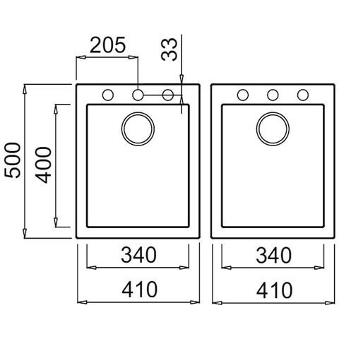 Lav. Quadra 200 2v Bianco Titano 68 - Foto 3