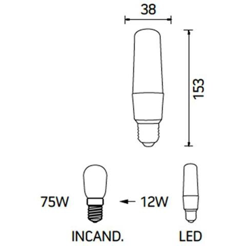 Led T38 10w 220-240v 3000k Dim - Foto 3