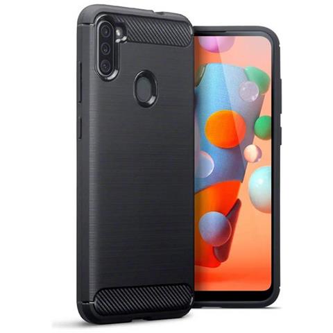 Custodia B-case Tpu Silicone Cover Case Per Samsung Galaxy M21 M215 Carbon Metal Black - Foto 1