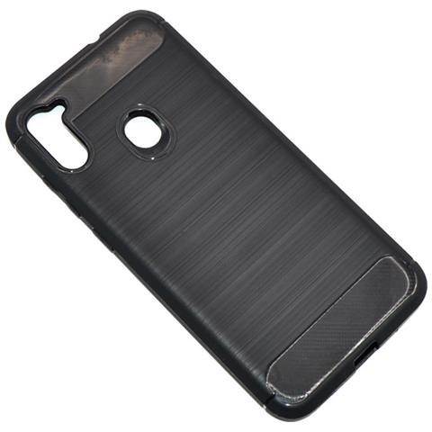 Custodia B-case Tpu Silicone Cover Case Per Samsung Galaxy M21 M215 Carbon Metal Black - Foto 2