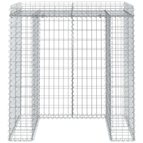 Parete Gabbioni Bidone Spazzatura 110x91x120 Cm Ferro Zincato - Foto 2