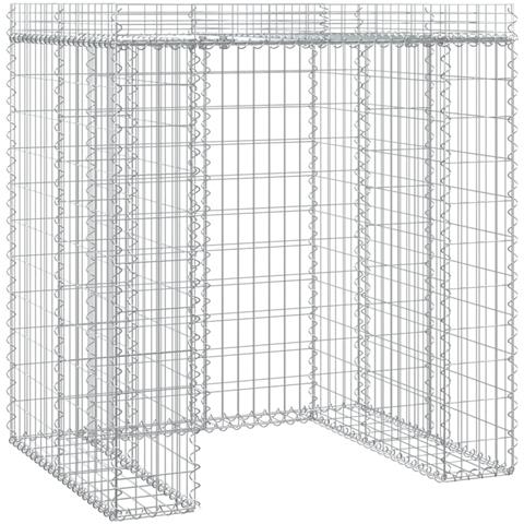 Parete Gabbioni Bidone Spazzatura 110x91x120 Cm Ferro Zincato - Foto 1