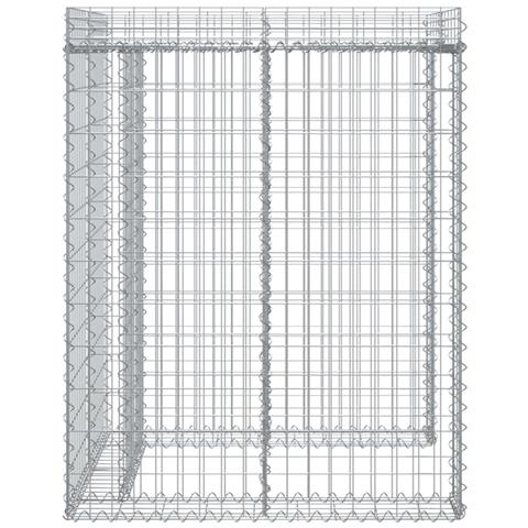 Parete Gabbioni Bidone Spazzatura 110x91x120 Cm Ferro Zincato - Foto 5