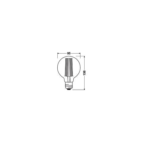 Osram Lampadina Led G95 E27 Oro 8.8w 806lm 2200k Dimmerabile Ip20 320° [lv-4058075761773] - Foto 4