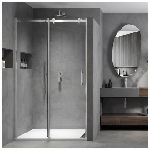 Box Cabina Doccia Angolare Corner Due Ante Scorrevoli Cristallo Temprato *** Misure : 157-159xh200 Cm - Foto 1