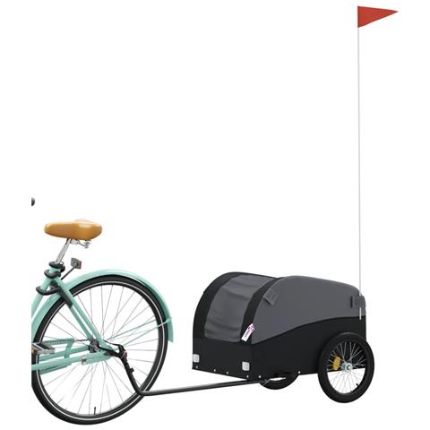 Rimorchio Da Bici Nero 30 Kg In Ferro - Foto 3