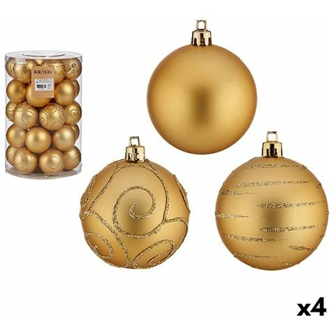 Set Di Palline Di Natale Dorato Pvc Ø 6 Cm (4 Unità) - Foto 1