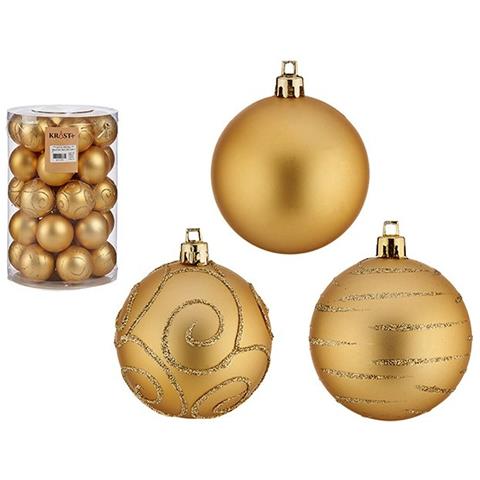 Set Di Palline Di Natale Dorato Pvc Ø 6 Cm (4 Unità) - Foto 2