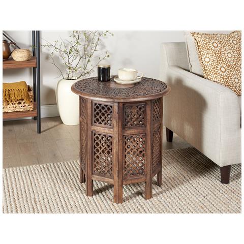 Tavolino Da Caffè Legno Di Mango Scuro Ø 53 Cm Kumali - Foto 1