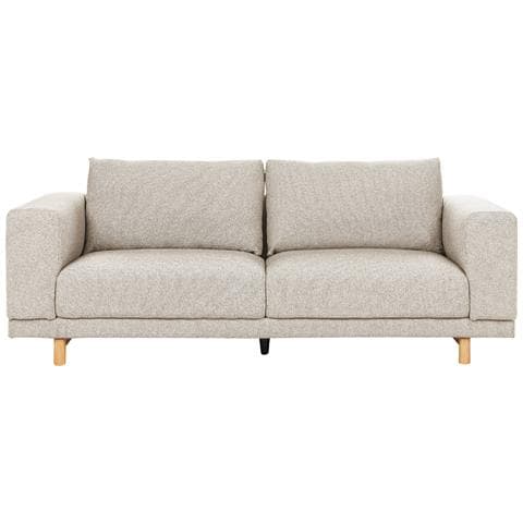 Divano 3 Posti Nivala Tessuto Beige Chiaro - Foto 8