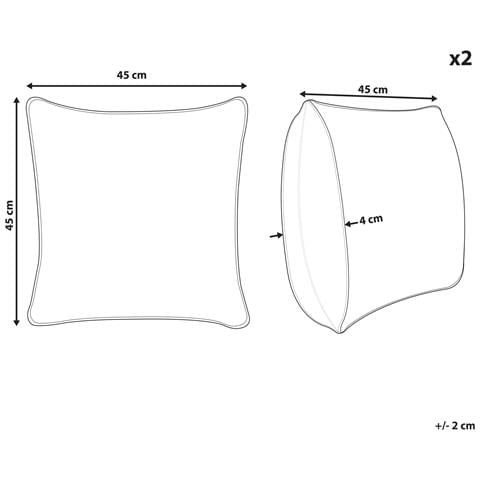 Set Di 2 Cuscini Leuzea Bouclé 45 X 45 Cm Beige Sabbia Tinta Unita - Foto 2