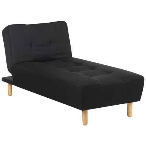 Chaise Longue Alsten Tessuto Nero - Foto 2