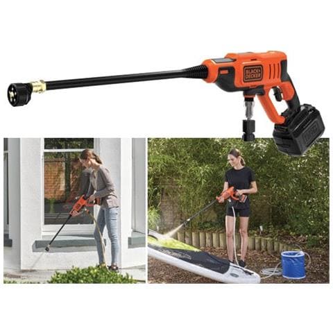 Idropulitrice Idropistola Portatile 18 W 18v Con Batteria 2ah 24 Bar Colore Arancione - Foto 2