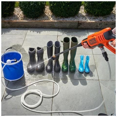 Idropulitrice Idropistola Portatile 18 W 18v Con Batteria 2ah 24 Bar Colore Arancione - Foto 8