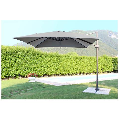 Ombrellone Da Giardino 3x3 Mt Con Telo In Poliestere E Palo Laterale In Alluminio Ercules - Foto 2