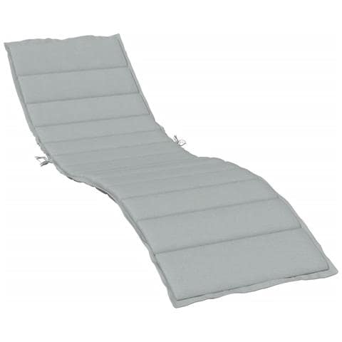 Cuscino Per Lettino Prendisole Grigio Chiaro Mélange 200x60x4cm - Foto 2