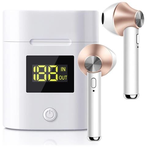 Auricolari Senza Fili Tws Bluetooth 5.0 Jeezpro Con Display A Led, Oro - Foto 1