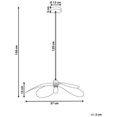 Lampadario Koshi Metallo Nero - Foto 7
