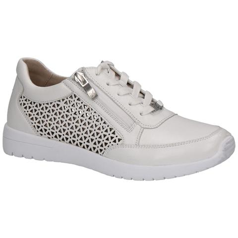 Leisure Trainers White Nappa Sneakers Pelle Scarpe Donna Bianco Eu 38, 9-23550-42-102 - Foto 1
