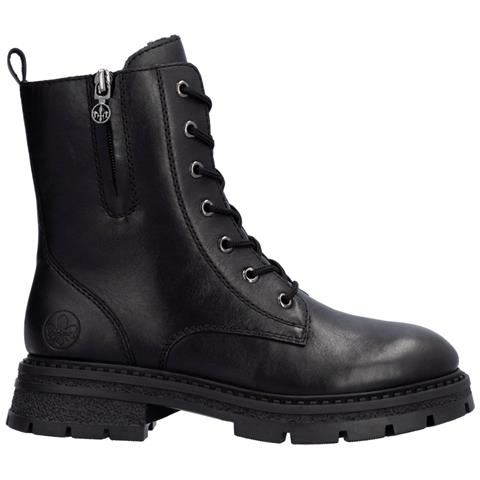 Black Casual Closed Ladies Mid Height Boots Stivaletti Pelle Scarpe Donna Nero Eu 41, Z9804-00 - Foto 2
