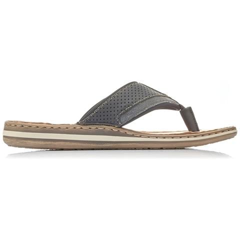 Black Casual Open Flip-flops Infradito Sintetico E Tessile Scarpe Uomo Nero Eu 44, 21084-00 - Foto 3