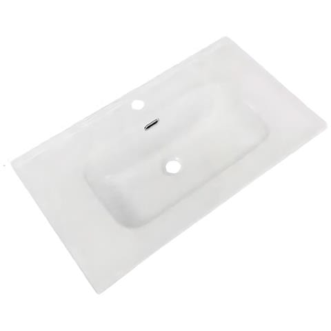 Lavabo Consolle Da Appoggio Vas836-80 81x46.5x14 Cm. Bianco - Foto 1