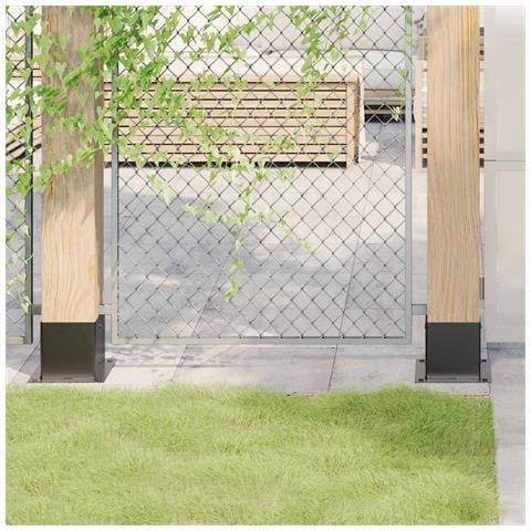 Basi per Pali Quadrati 4pz 141x141mm Acciaio Verniciato Polvere - Foto 1