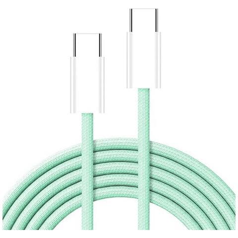 Cavo Dati E Ricarica Pd60w 3a C263 Usb-c To Usb-c Fast Charge 60w 1m Green Per Smartphone Tablet - Foto 3