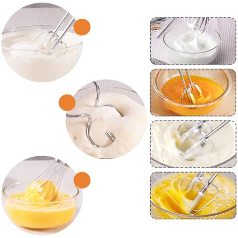 Frullatore A Mano Con Doppia Frusta, 800w, 5 Velocità, Pulsante Turbo, 4 Fruste Per Montare E Impastare, Acciaio Inossidabile. - Foto 4