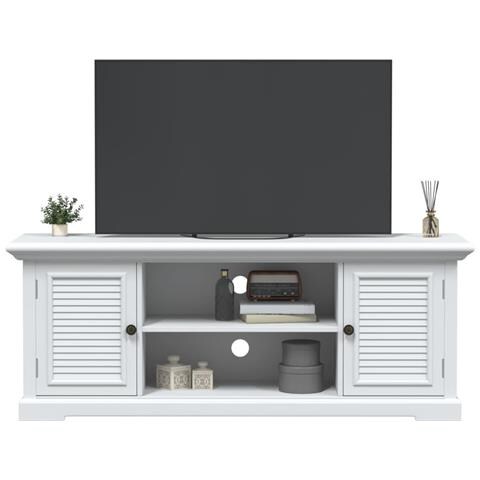 Mobile Porta Tv Bianco 110x30x41 Cm In Legno Multistrato - Foto 1