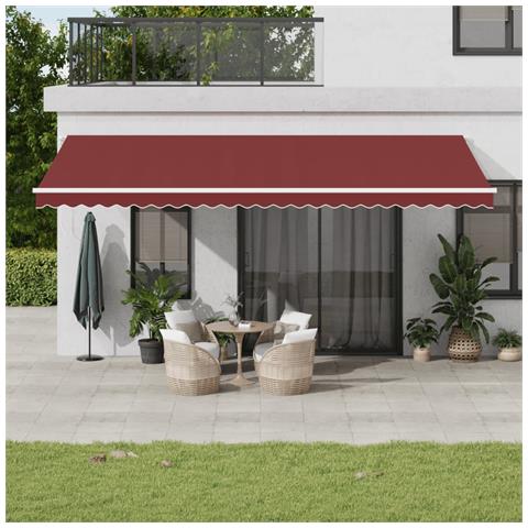 Tenda Da Sole Retrattile Automatica Bordò 600x350 Cm - Foto 1