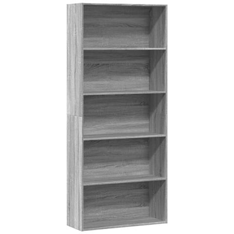 Libreria Grigio Sonoma 80x30x189 Cm In Legno Multistrato - Foto 1