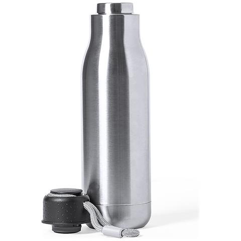 Dam Bottiglia Termica Doppia Parete Caldo/freddo In Acciaio Inossidabile 830 Ml 7,9x7,9x28,2 Cm. Color Argento - Foto 2
