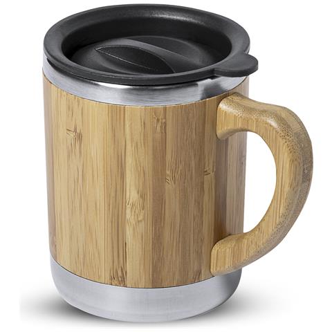 Vanatin Tazza Termica Nature Da 300ml. Corpo In Bamboo E Acciaio Inox A Doppia Parete Per Una Migliore Conservazione Della Temperatura Fredda/calda. Con Tappo Dosatore. - Foto 1