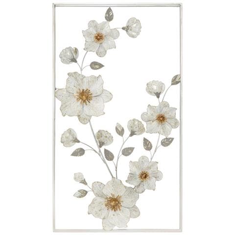 Decorazione In Metallo 3d Fiori 23 - Multicolore - Metallo - 50x5,5x90,5 Cm - Foto 1