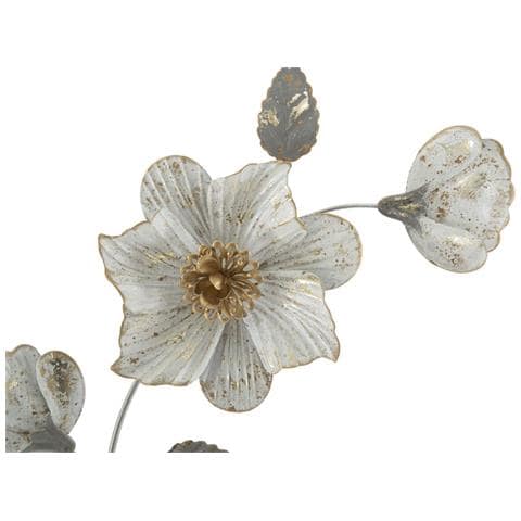 Decorazione In Metallo 3d Fiori 23 - Multicolore - Metallo - 50x5,5x90,5 Cm - Foto 2