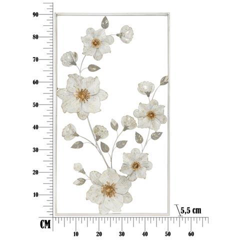 Decorazione In Metallo 3d Fiori 23 - Multicolore - Metallo - 50x5,5x90,5 Cm - Foto 6