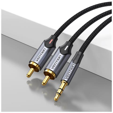 BCNBI cavo audio 3 m 3.5mm 2 x RCA Grigio - Foto 2