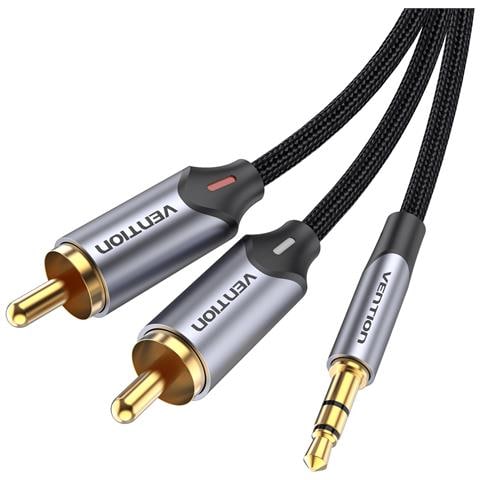BCNBI cavo audio 3 m 3.5mm 2 x RCA Grigio - Foto 1