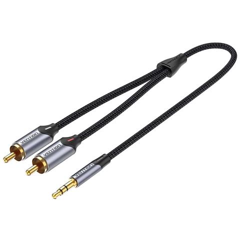 BCNBI cavo audio 3 m 3.5mm 2 x RCA Grigio - Foto 3