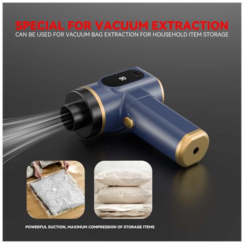 Aspirapolvere Portatile Per Auto - Aspirazione Potente, Senza Fili Blue - Foto 7